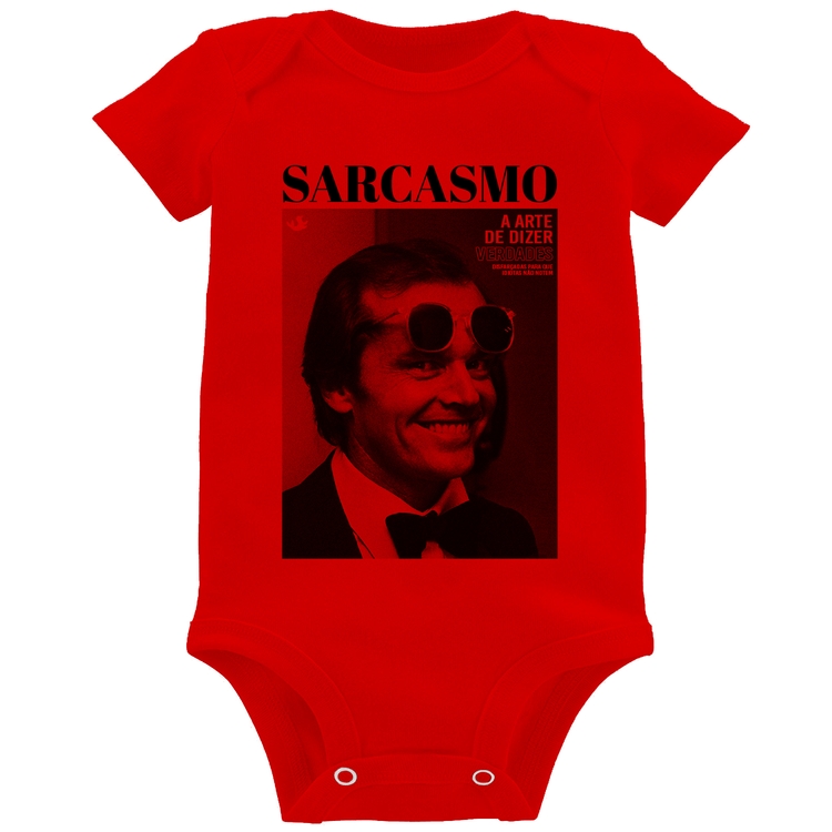 Body Bebê A arte do sarcasmo - Vermelho