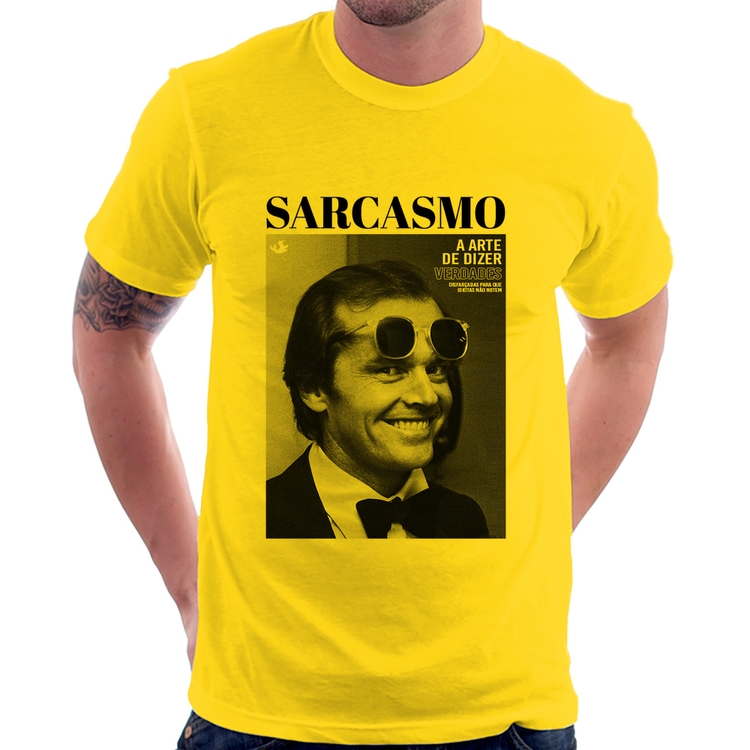 Camiseta A arte do sarcasmo - Amarela