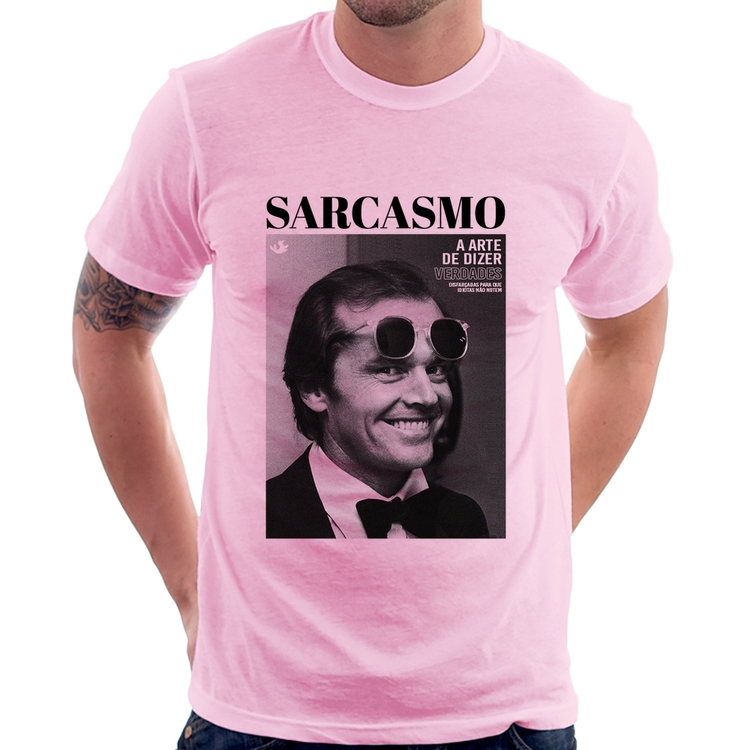 Camiseta A arte do sarcasmo - Rosa Bebê