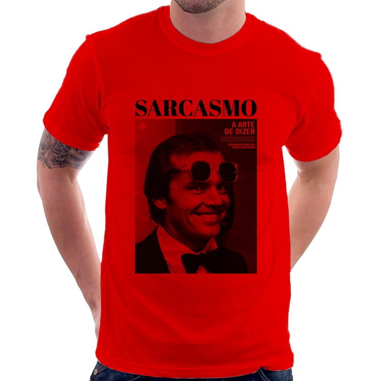 Camiseta A arte do sarcasmo - Vermelha