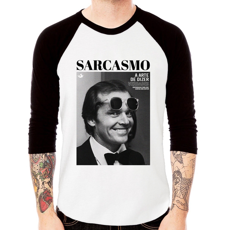 Camiseta Raglan A arte do sarcasmo Manga 3/4