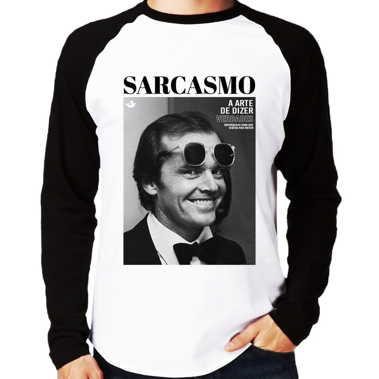 Camiseta Raglan A arte do sarcasmo Manga Longa
