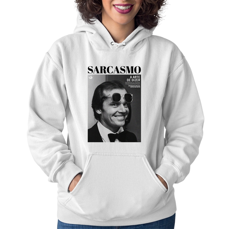 Moletom Feminino A arte do sarcasmo - Branco