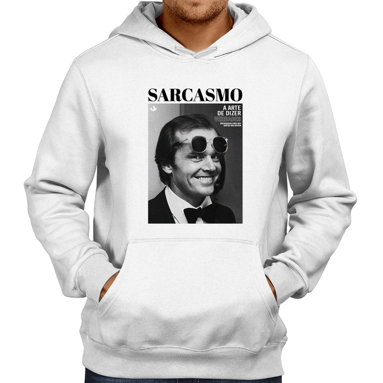 Moletom A arte do sarcasmo - Branco