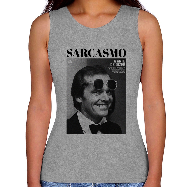 Regata Feminina A arte do sarcasmo - Cinza