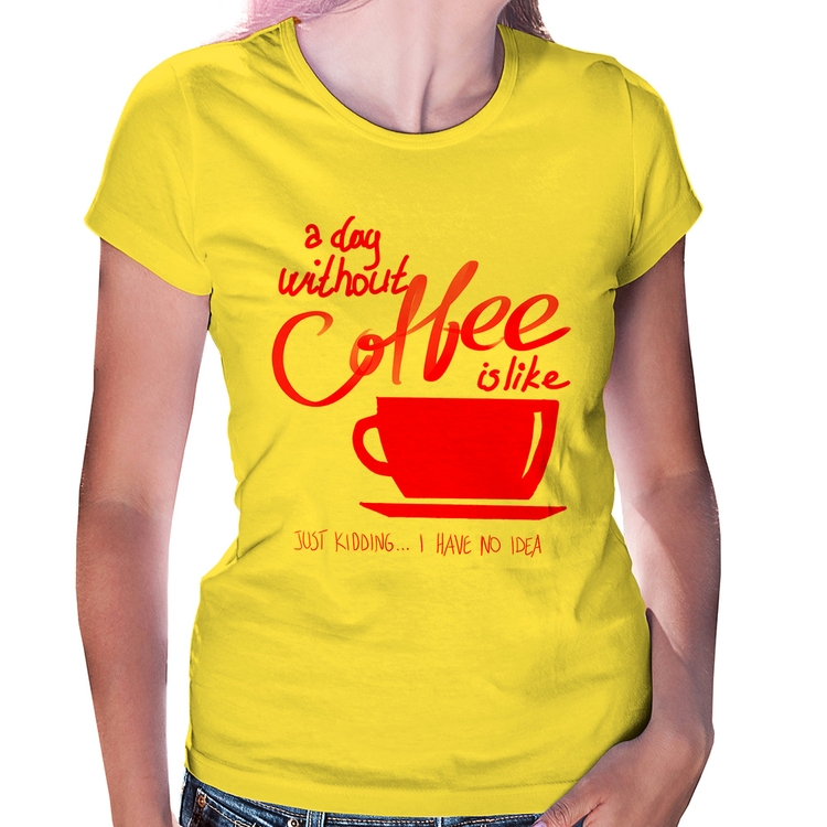 Baby Look A Day Without Coffee - Amarela