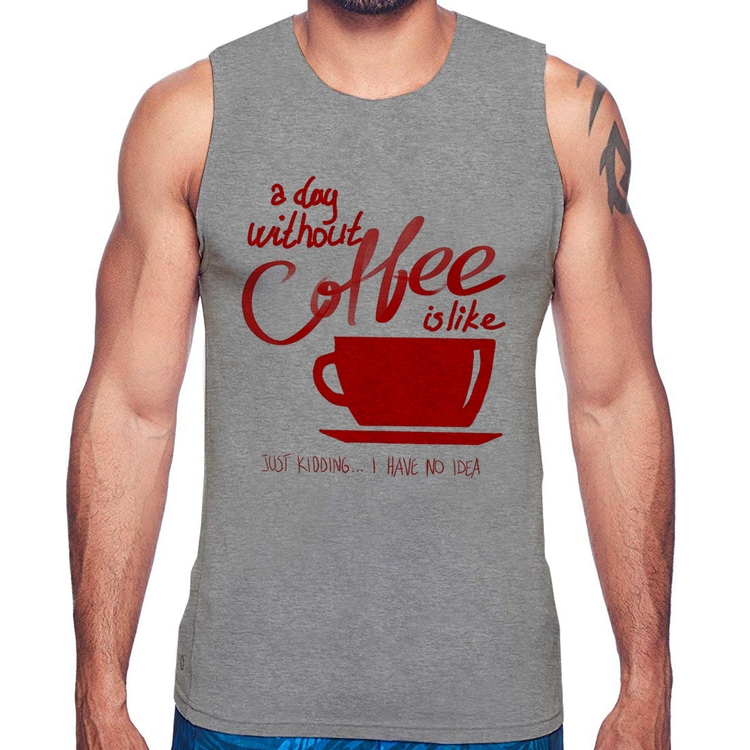 Regata A Day Without Coffee - Cinza