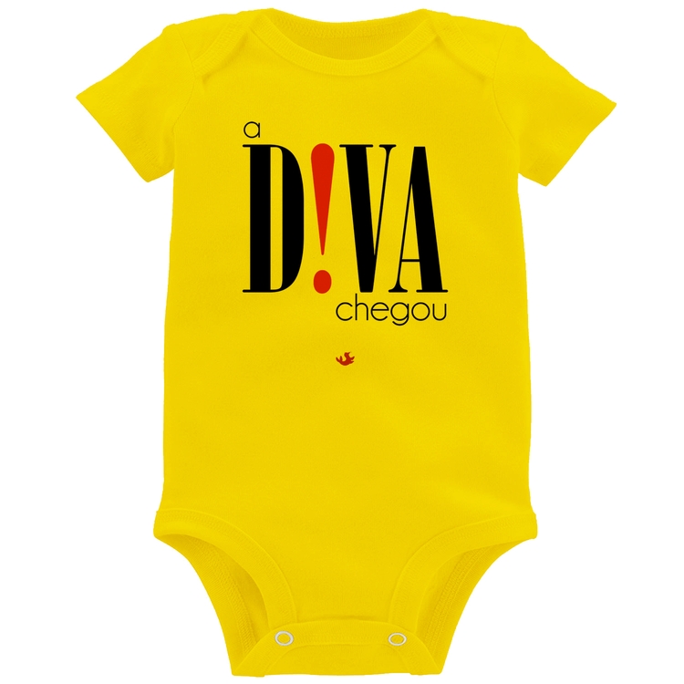 Body Bebê A Diva Chegou - Amarelo