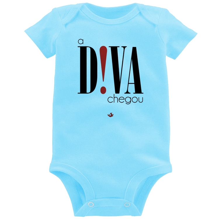 Body Bebê A Diva Chegou - Azul Bebê