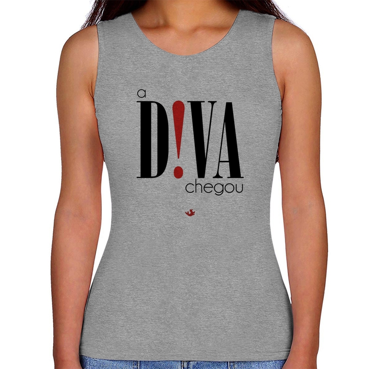 Regata Feminina A Diva Chegou - Cinza