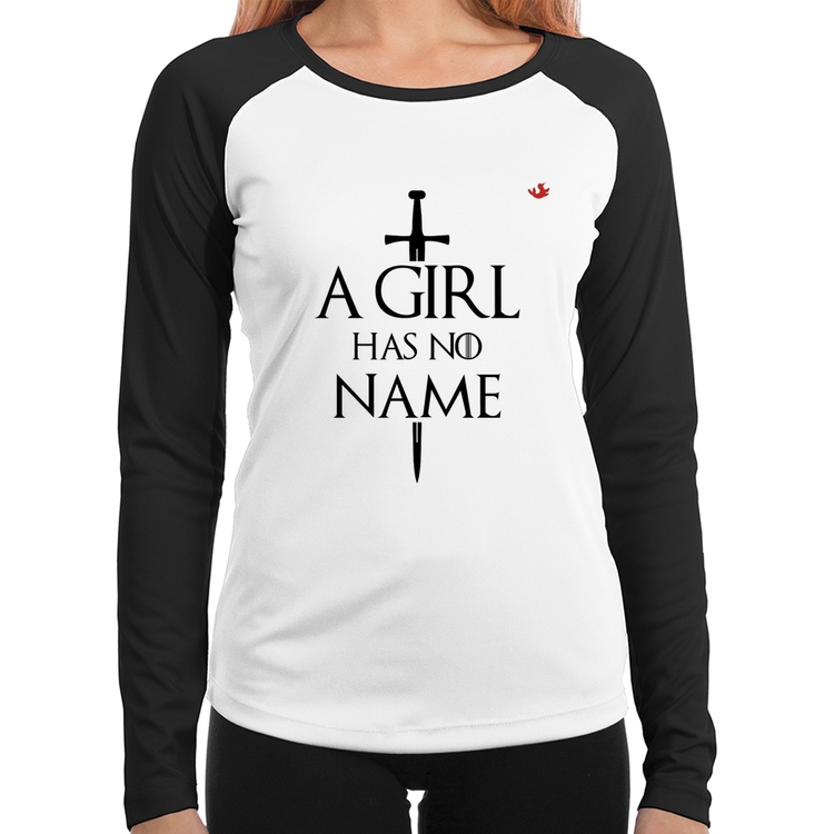 Baby Look Raglan A girl has no name Manga Longa