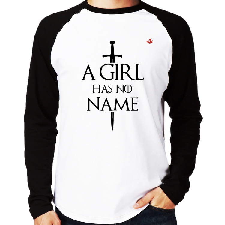 Camiseta Raglan A girl has no name Manga Longa