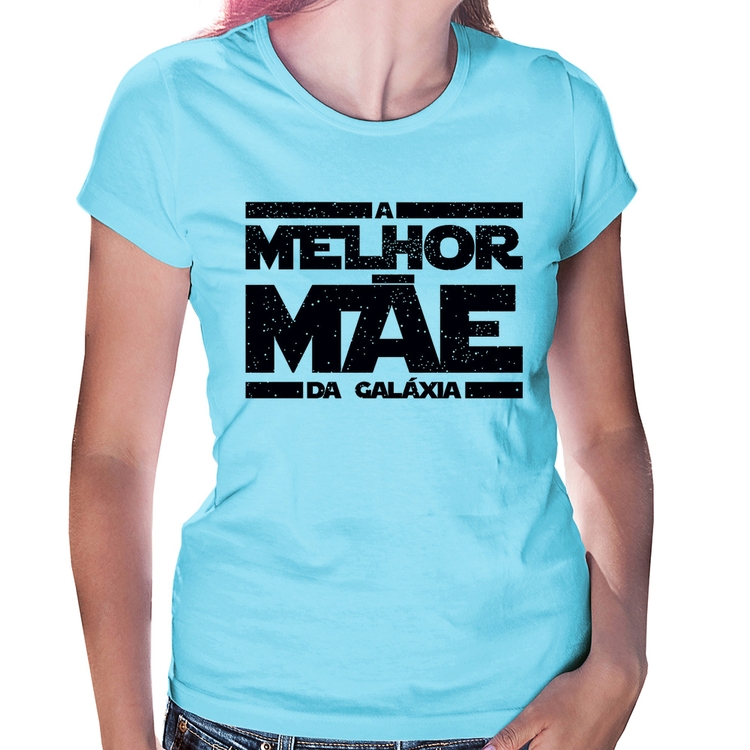 Baby Look A Melhor Mãe da Galáxia - Azul Bebê