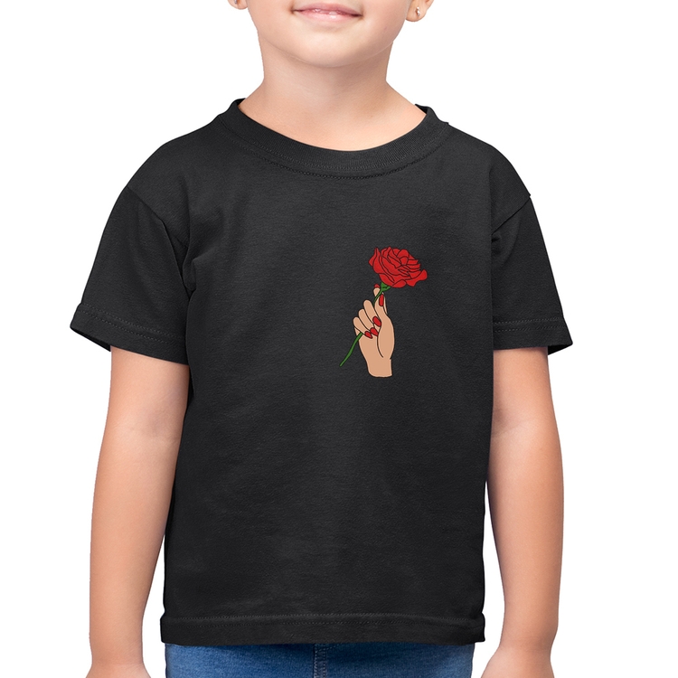 Camiseta Algodão Infantil A Rose for you