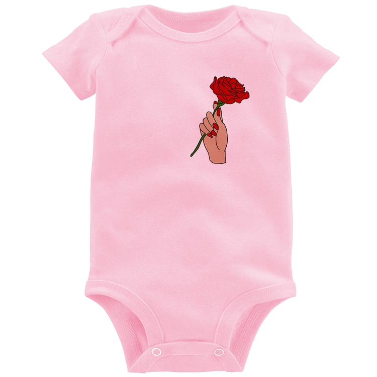 Body Bebê A Rose for you - Rosa Bebê
