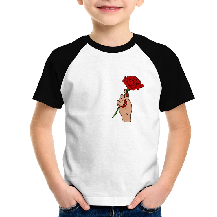 Camiseta Raglan Infantil A Rose for you