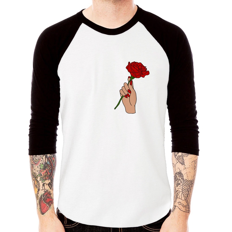 Camiseta Raglan A Rose for you Manga 3/4