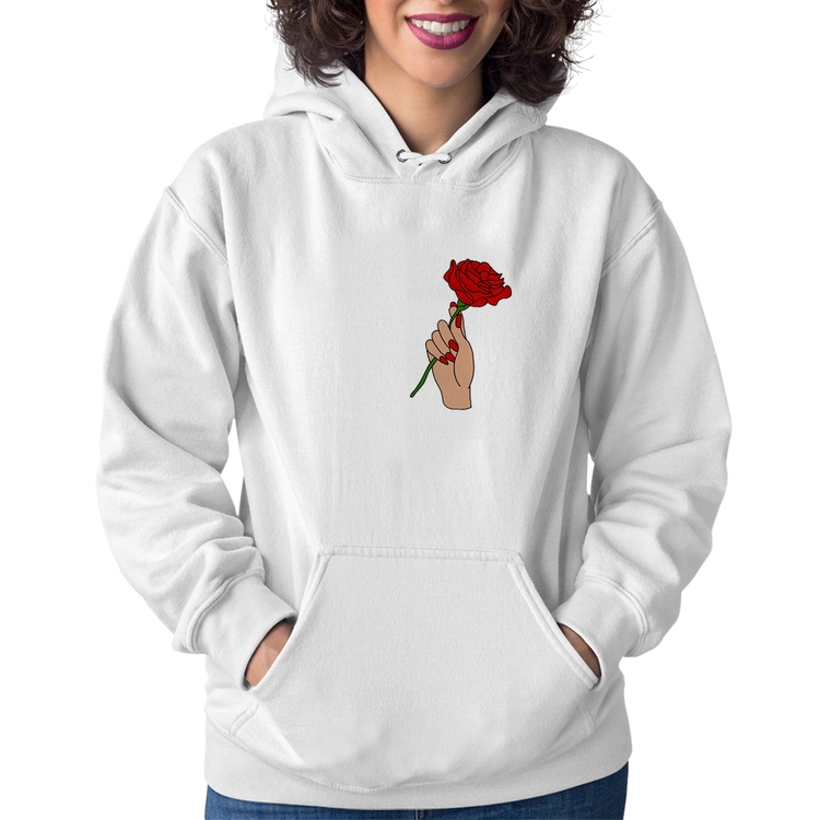Moletom Feminino A Rose for you - Branco