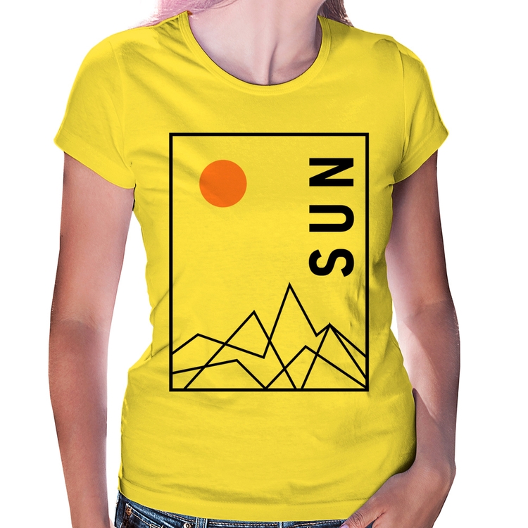 Baby Look Abstract Sun - Amarela