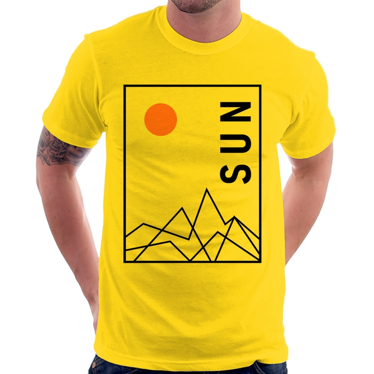 Camiseta Abstract Sun - Amarela