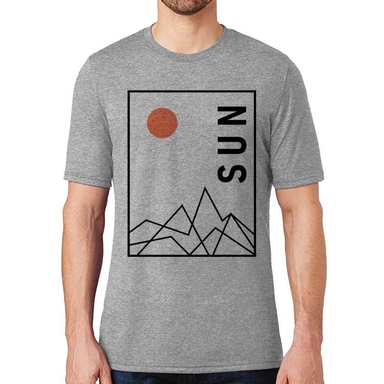 Camiseta Abstract Sun - Cinza