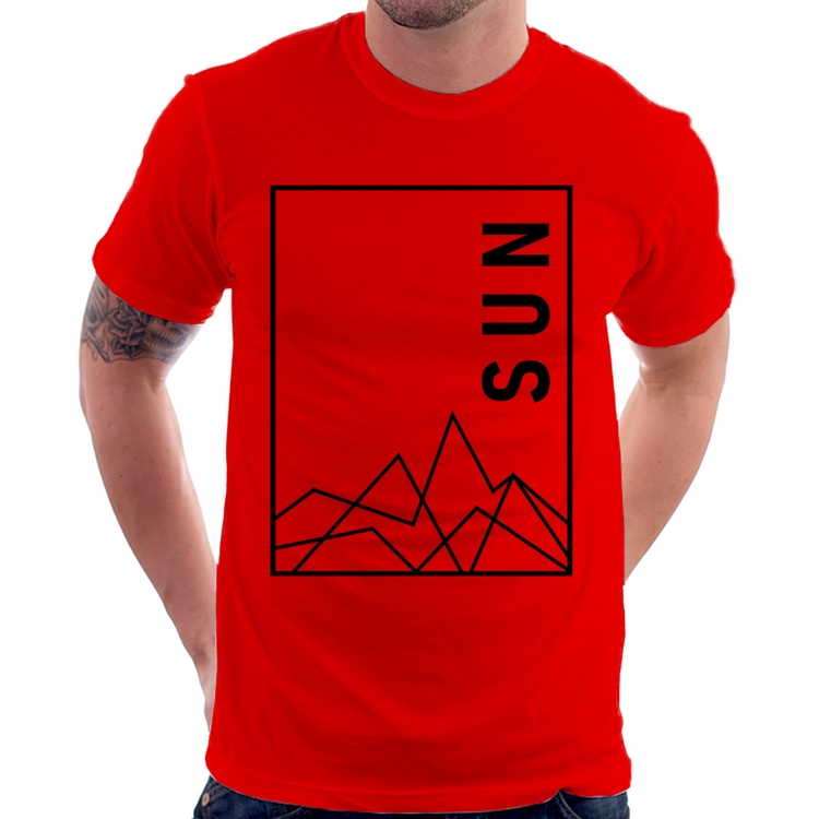 Camiseta Abstract Sun - Vermelha