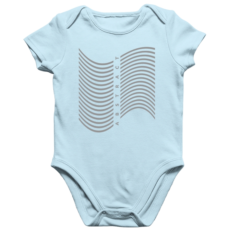Body Bebê Algodão Abstract Waves - Azul Bebê