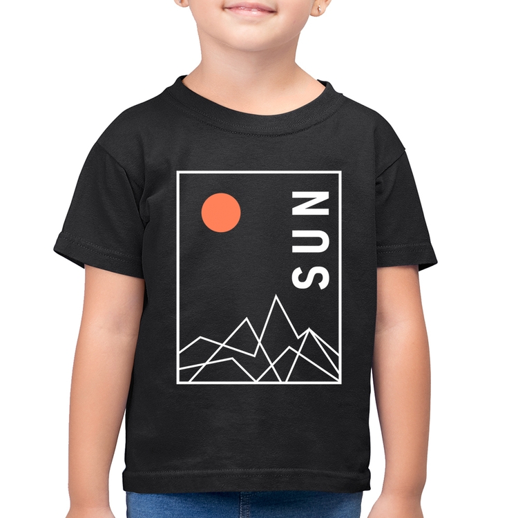 Camiseta Algodão Infantil Abstract Sun