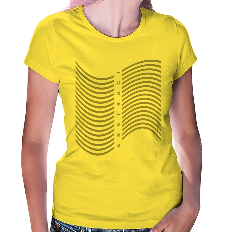 Baby Look Abstract Waves - Amarela