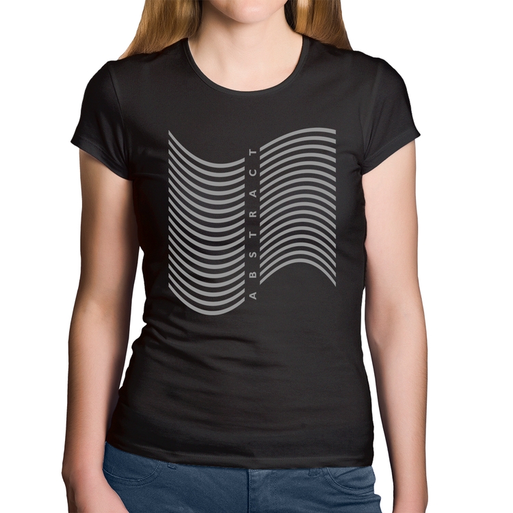 Baby Look Algodão Abstract Waves