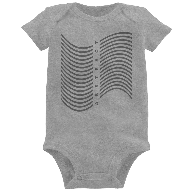 Body Bebê Abstract Waves - Cinza