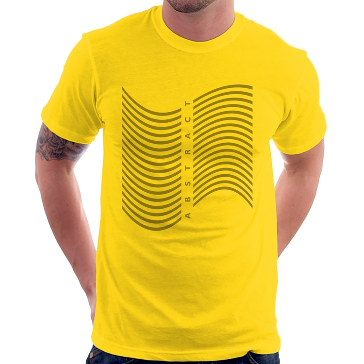 Camiseta Abstract Waves - Amarela