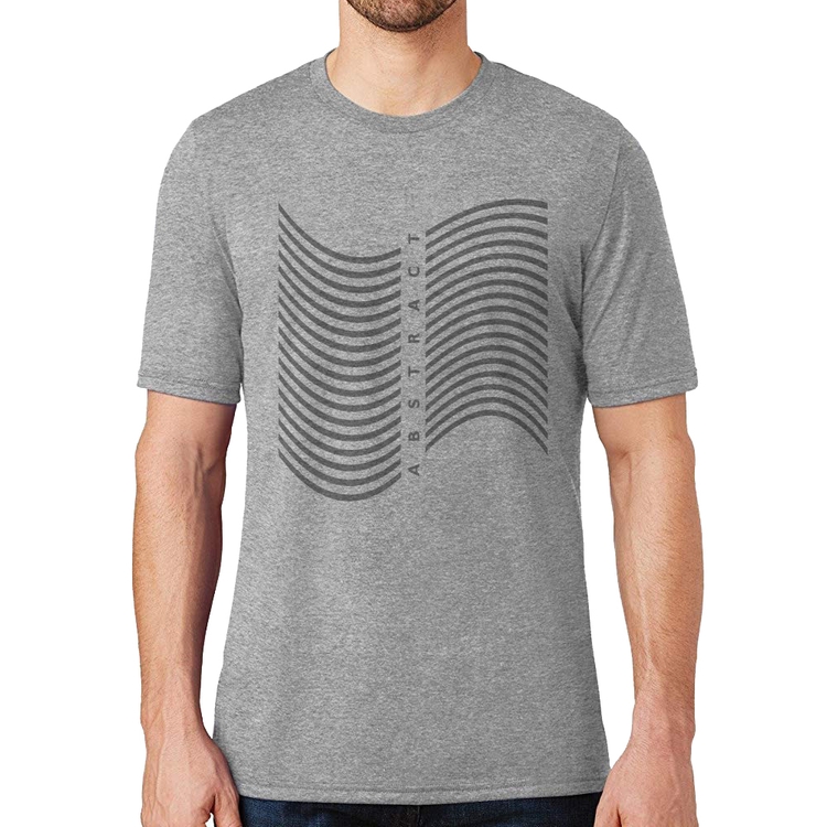 Camiseta Abstract Waves - Cinza