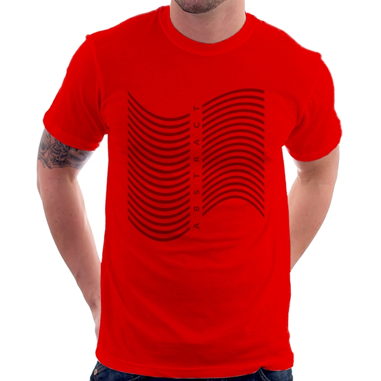 Camiseta Abstract Waves - Vermelha