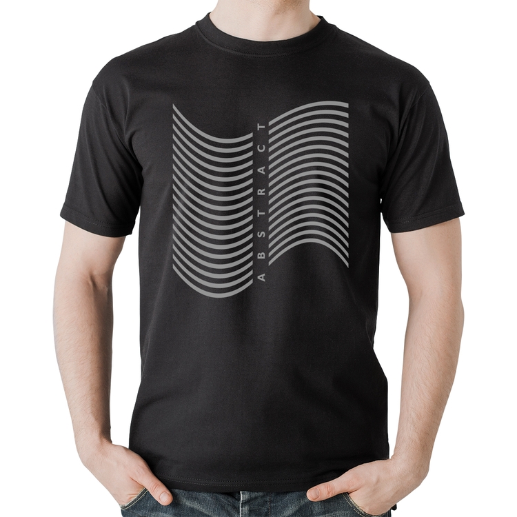 Camiseta Algodão Abstract Waves