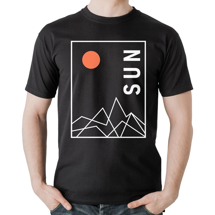 Camiseta Algodão Abstract Sun