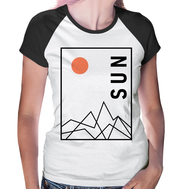 Baby Look Raglan Abstract Sun