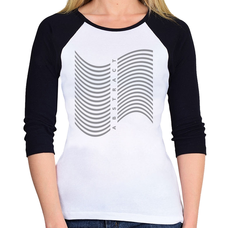 Baby Look Raglan Abstract Waves Manga 3/4