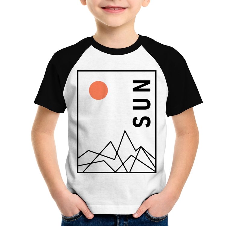 Camiseta Raglan Infantil Abstract Sun