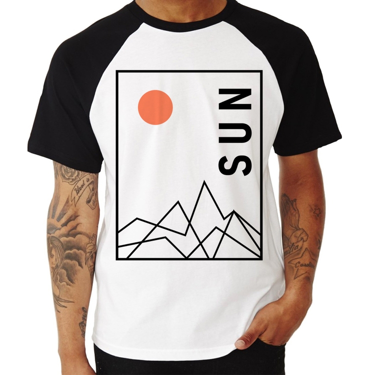 Camiseta Raglan Abstract Sun
