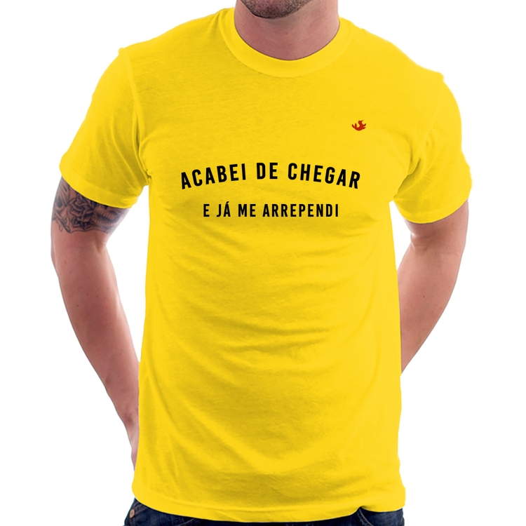 Camiseta Acebei de chegar e já me arrependi - Amarela