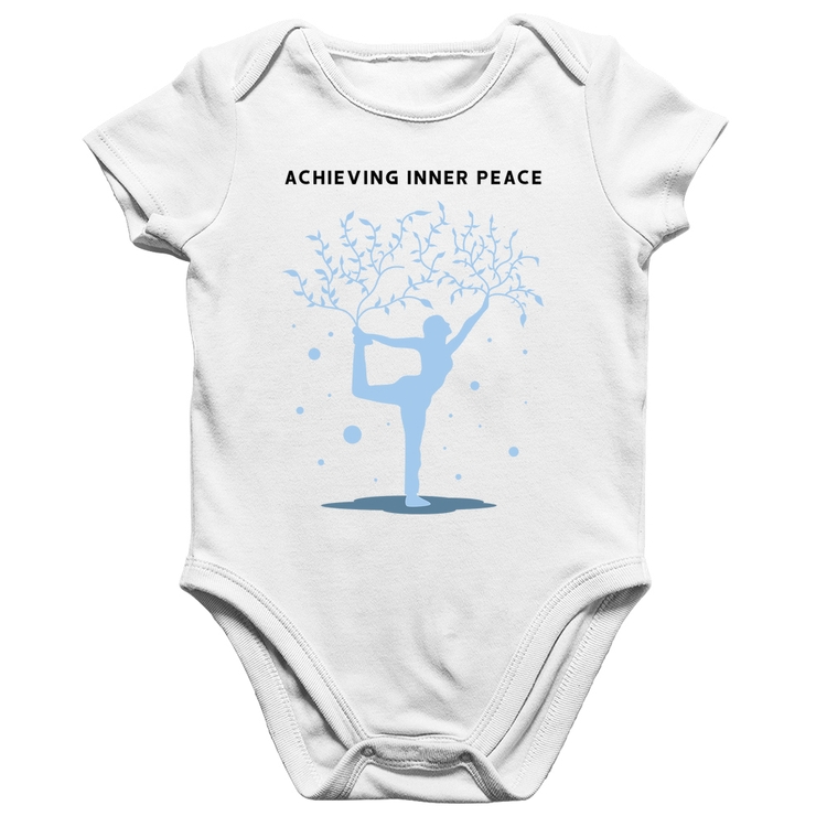 Body Bebê Algodão Achieving Inner Peace - Branco