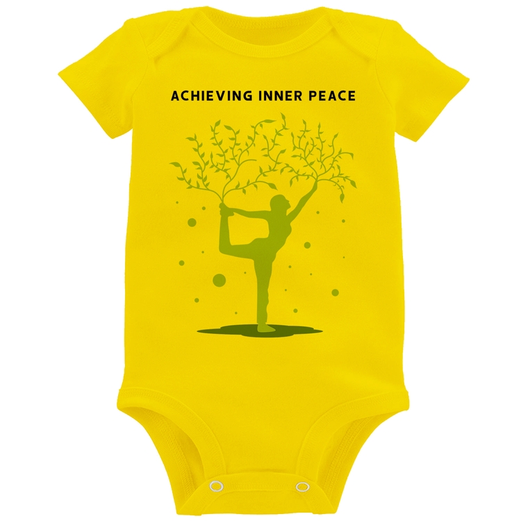 Body Bebê Achieving Inner Peace - Amarelo