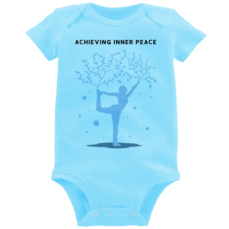 Body Bebê Achieving Inner Peace - Azul Bebê