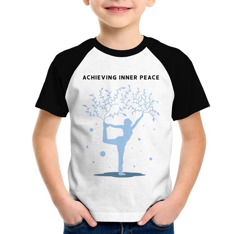 Camiseta Raglan Infantil Achieving Inner Peace