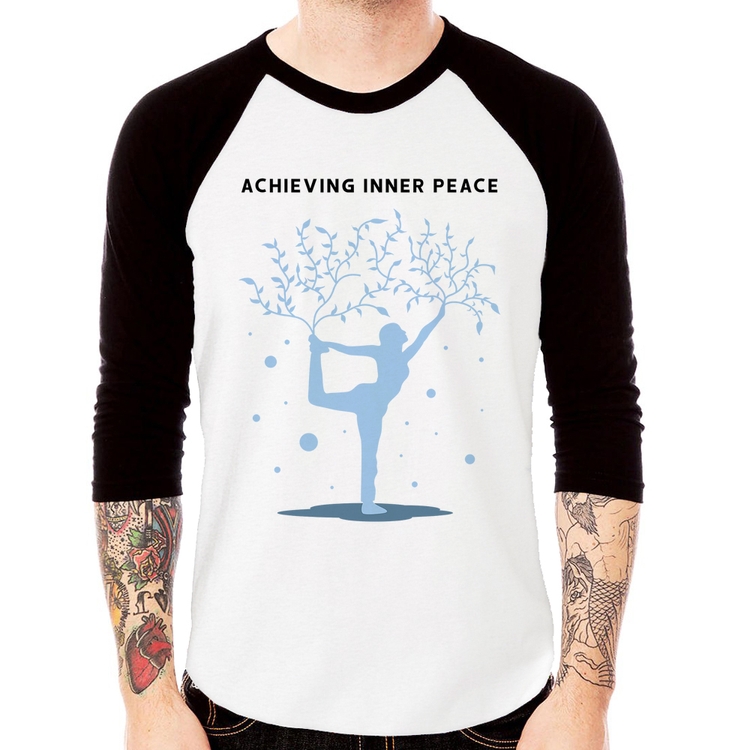 Camiseta Raglan Achieving Inner Peace Manga 3/4