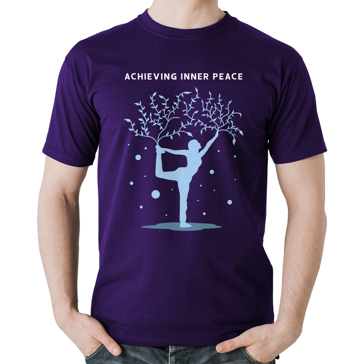 Camiseta Algodão Achieving Inner Peace - Roxa