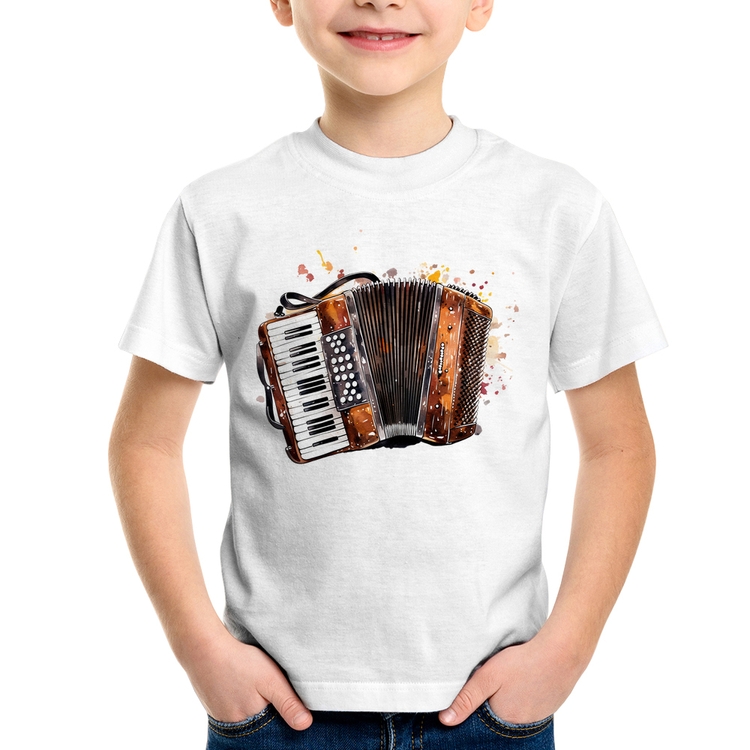 Camiseta Infantil Acordeon Sanfona
