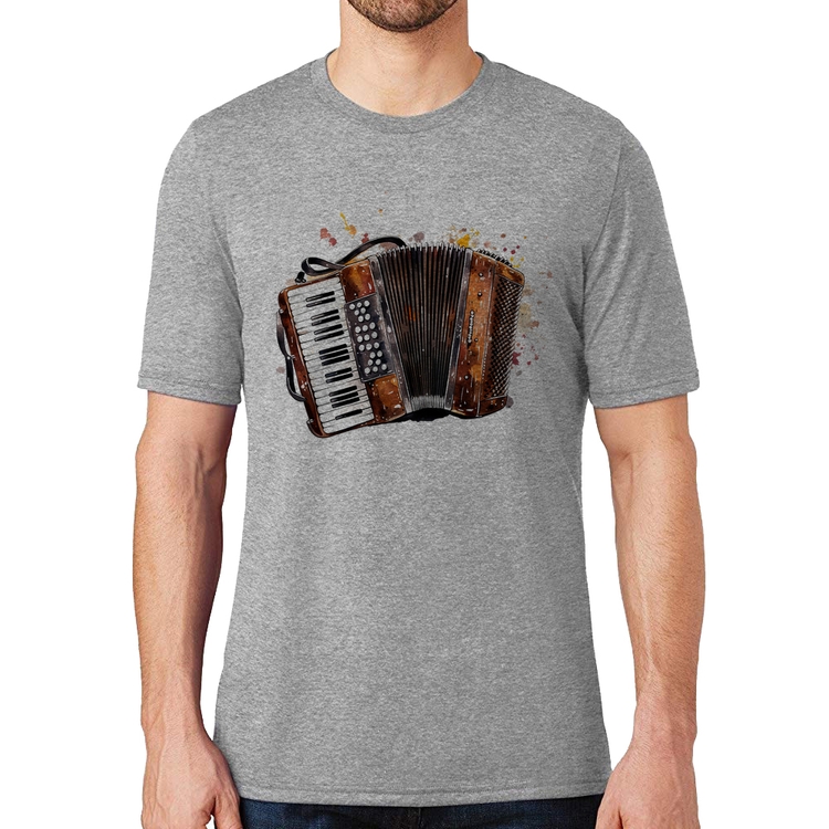 Camiseta Acordeon Sanfona - Cinza