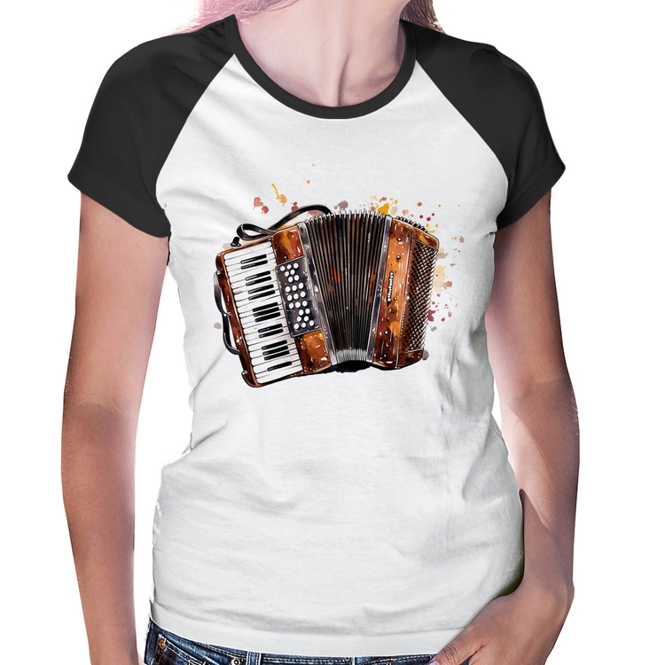 Baby Look Raglan Acordeon Sanfona
